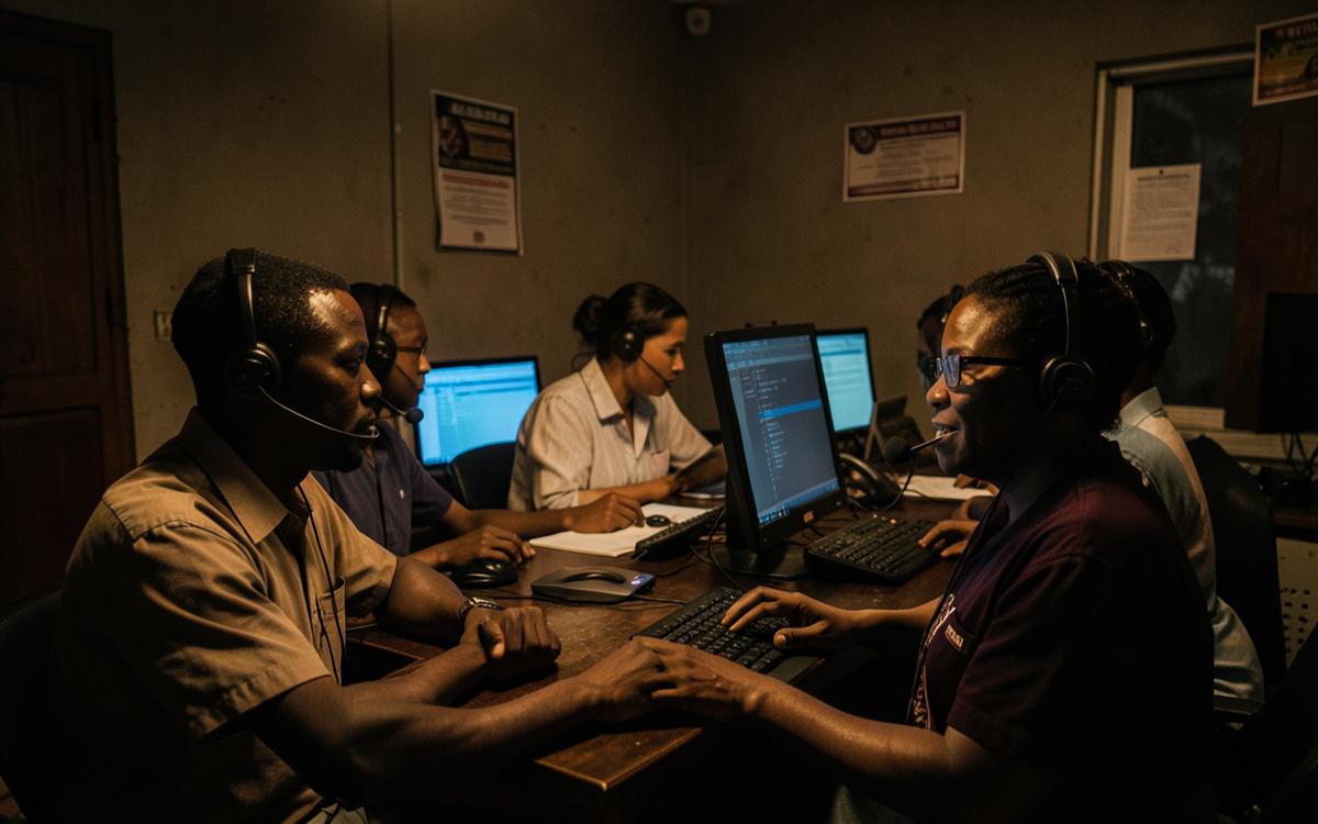 Customer service agents at a call centre